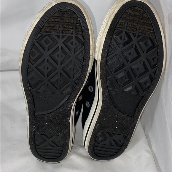 Converse all star low tops black blue junior Sz 2 - Picture 8 of 9